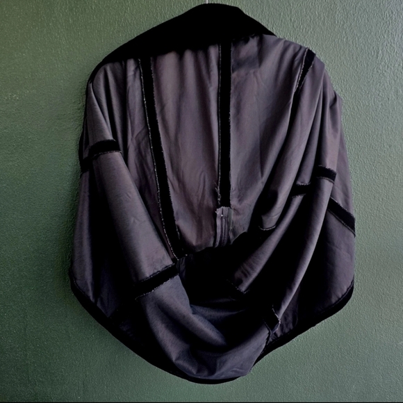 1980's Vintage Black Velvet Evening Dress Rare Sz 11 - Picture 9 of 9